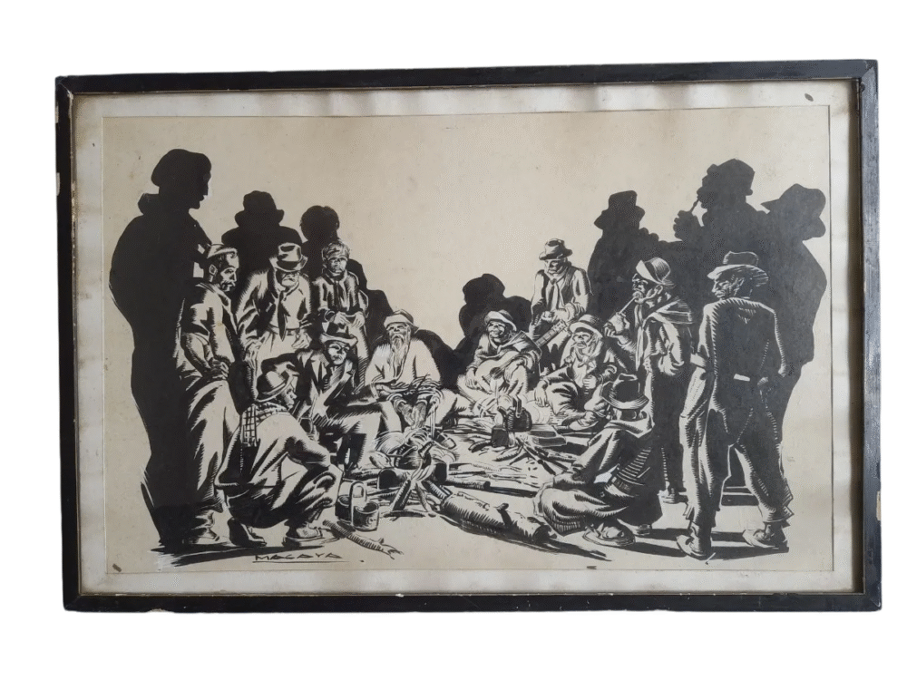 Dibujo Tinta Gauchesca De Luis Macaya