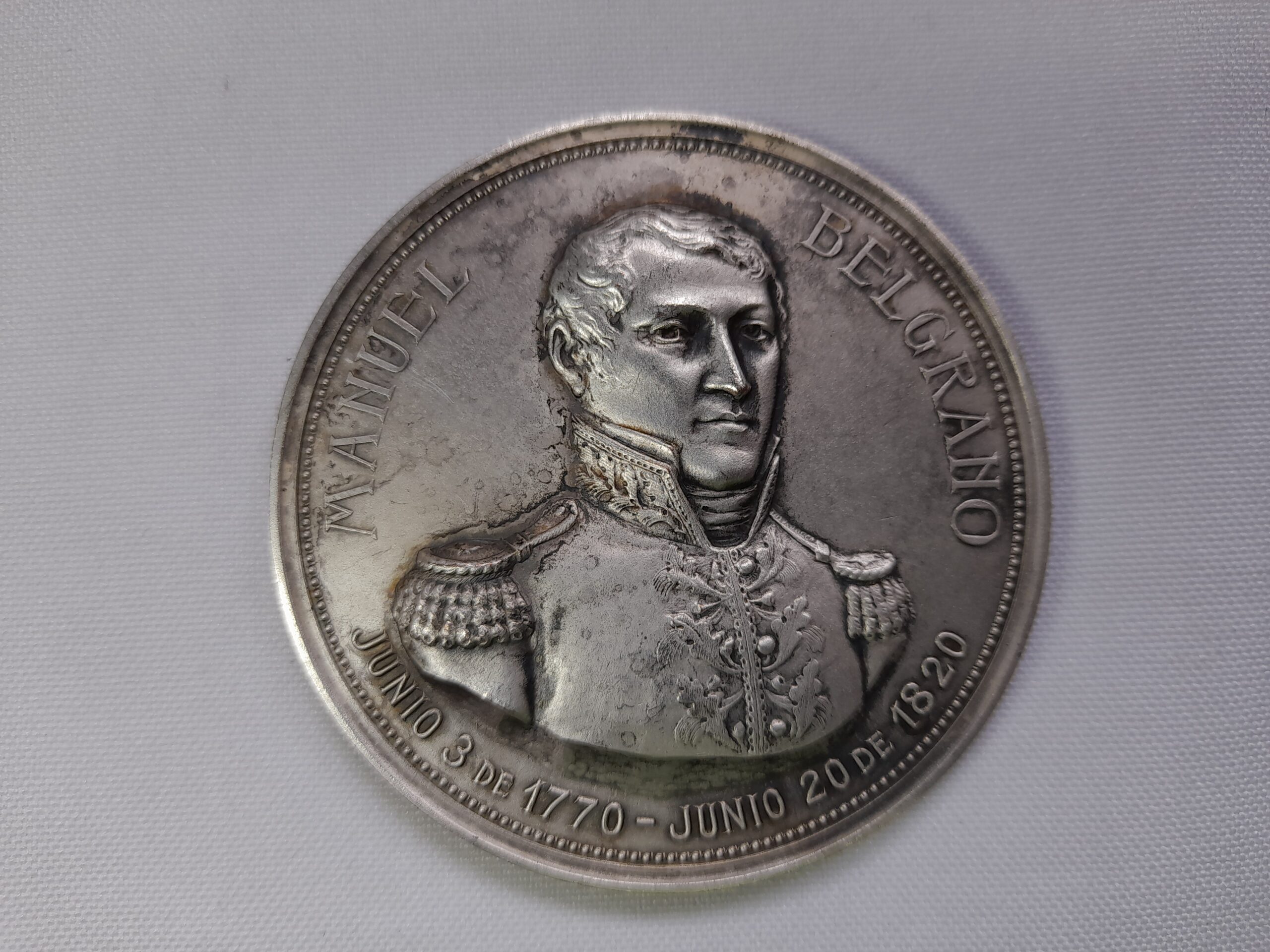 Medalla de Manuel Belgrano, inauguración de su mausoleo, año 1903