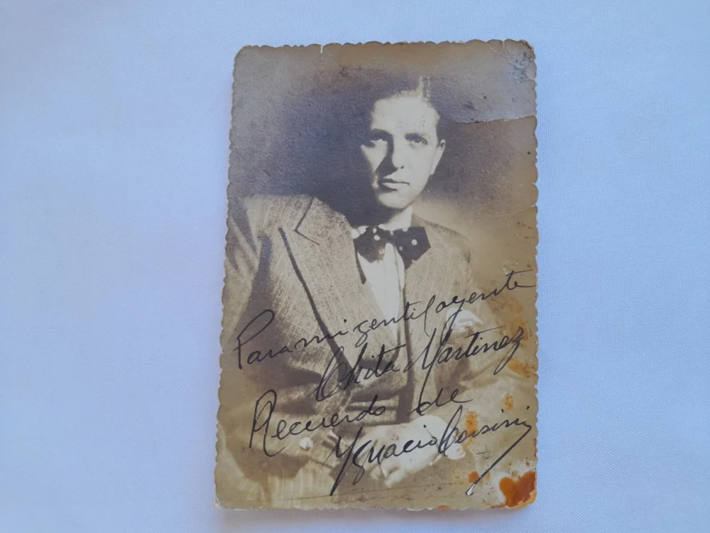 Foto postal de Ignacio Corsini, firmada