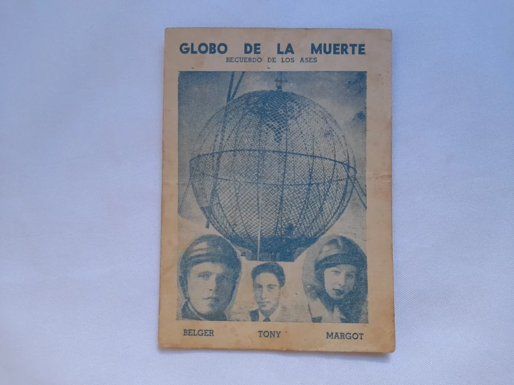 Anuncio Globo de la Muerte, recuerdo de los Ases. Circo