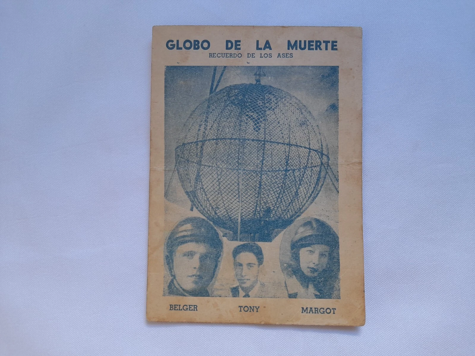 Anuncio Globo de la Muerte, recuerdo de los Ases. Circo