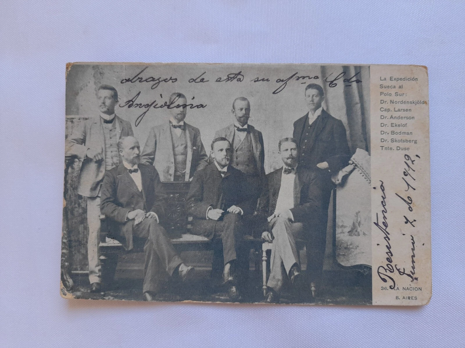 Postal sueca expedición al Polo Sur, Dr. Nordenskjold