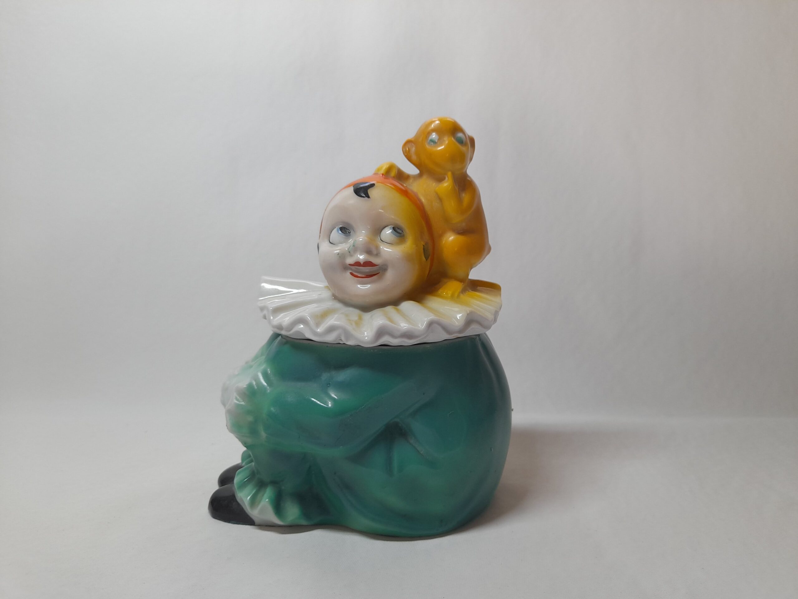 Caramelera de porcelana Pierrot. Arlequin