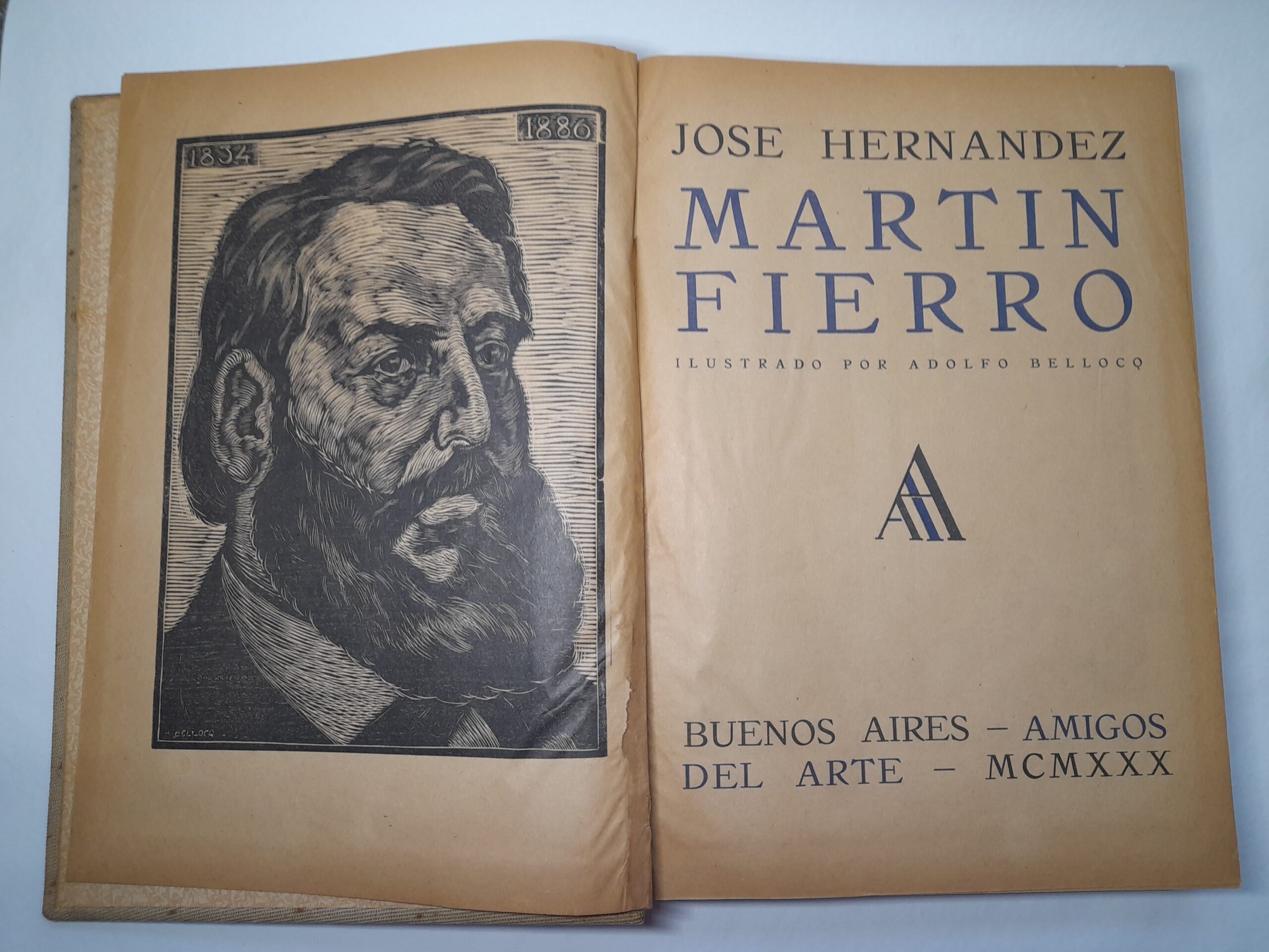 Martin Fierro, Jose Hernandez, Adolfo Bellocq.