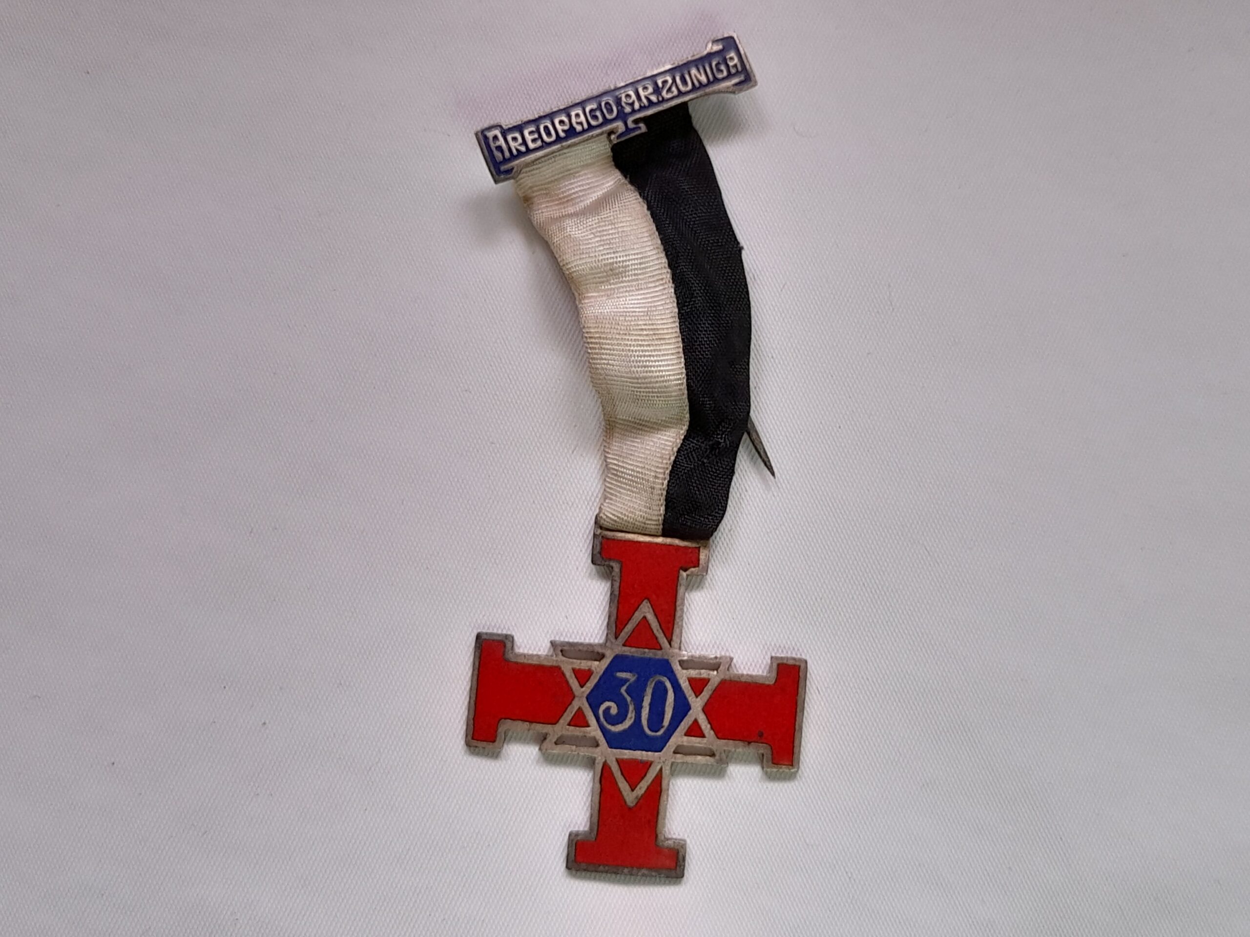 Medalla masonica Logia Areopago Zuñiga