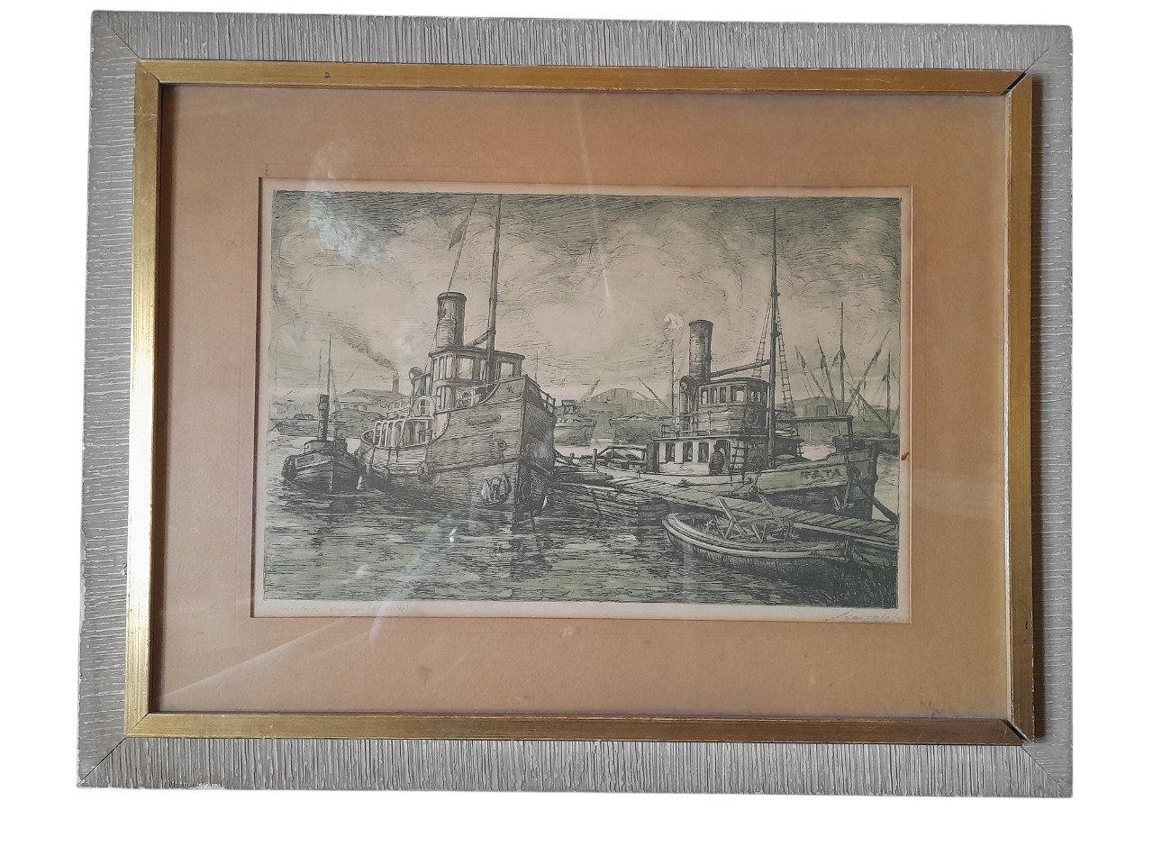 Grabado aguafuerte de Amleto Blas Scarzello