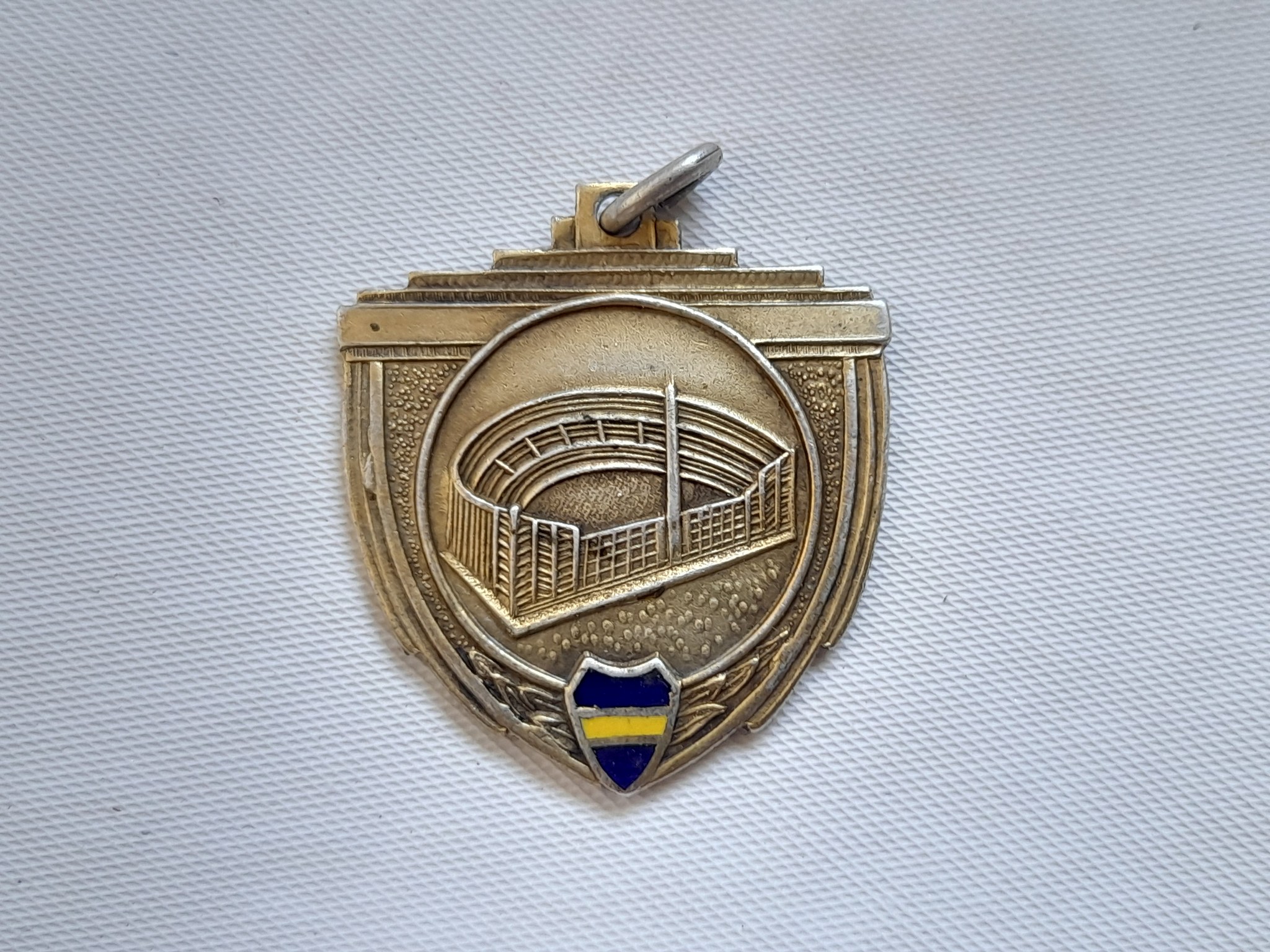 Medalla de plata y esmalte del Club Atletico Boca Juniors