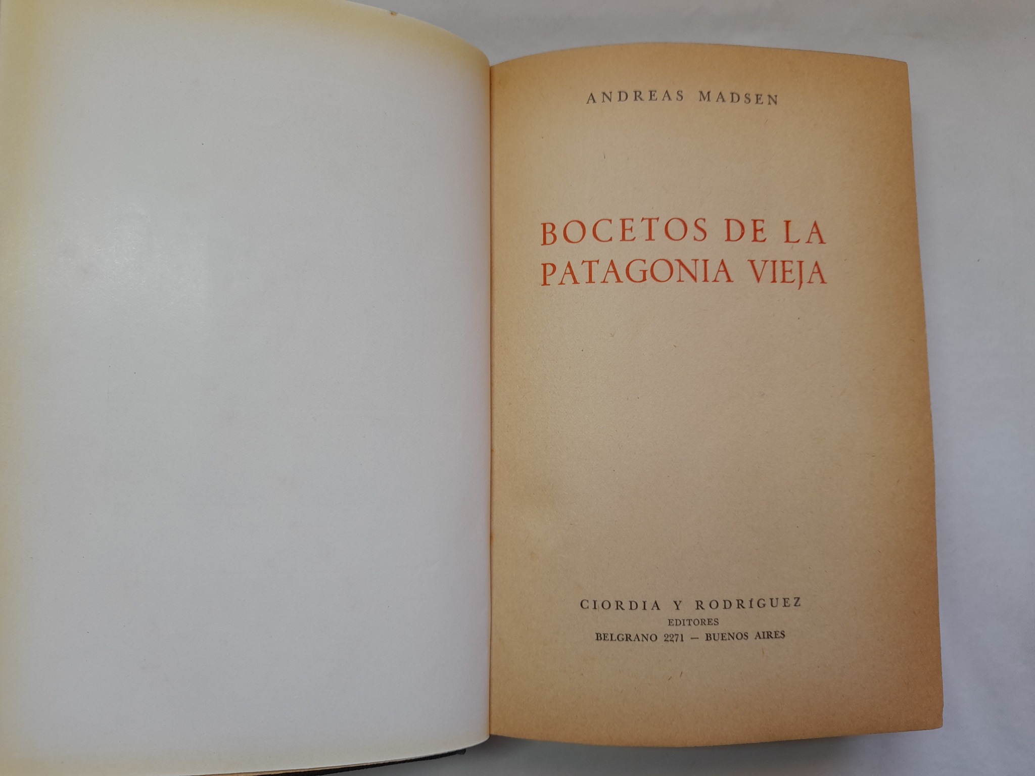 Bocetos de la Patagonia Vieja, Andreas Madsen