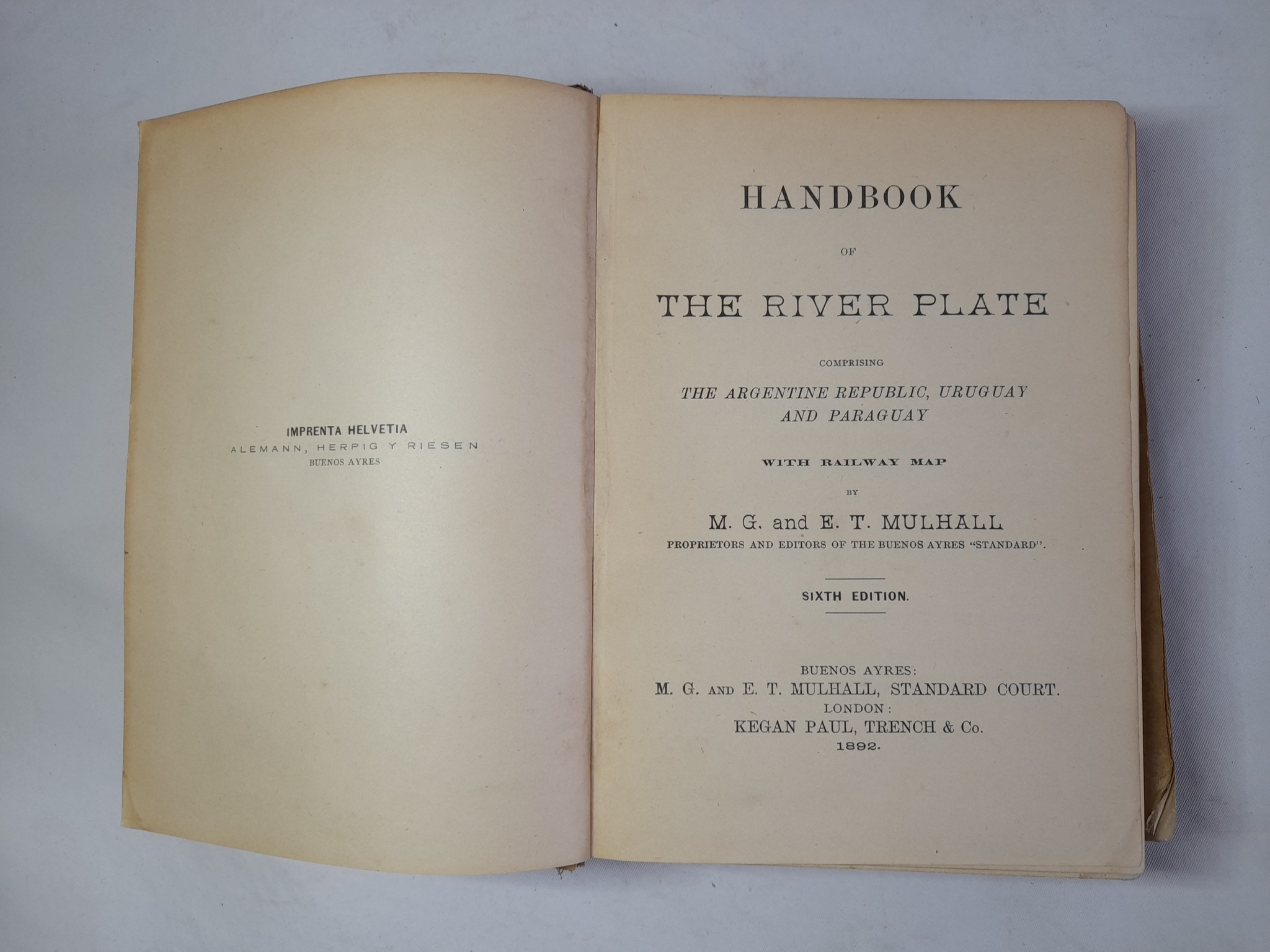 Handbook of The River Plate, Mulhall.