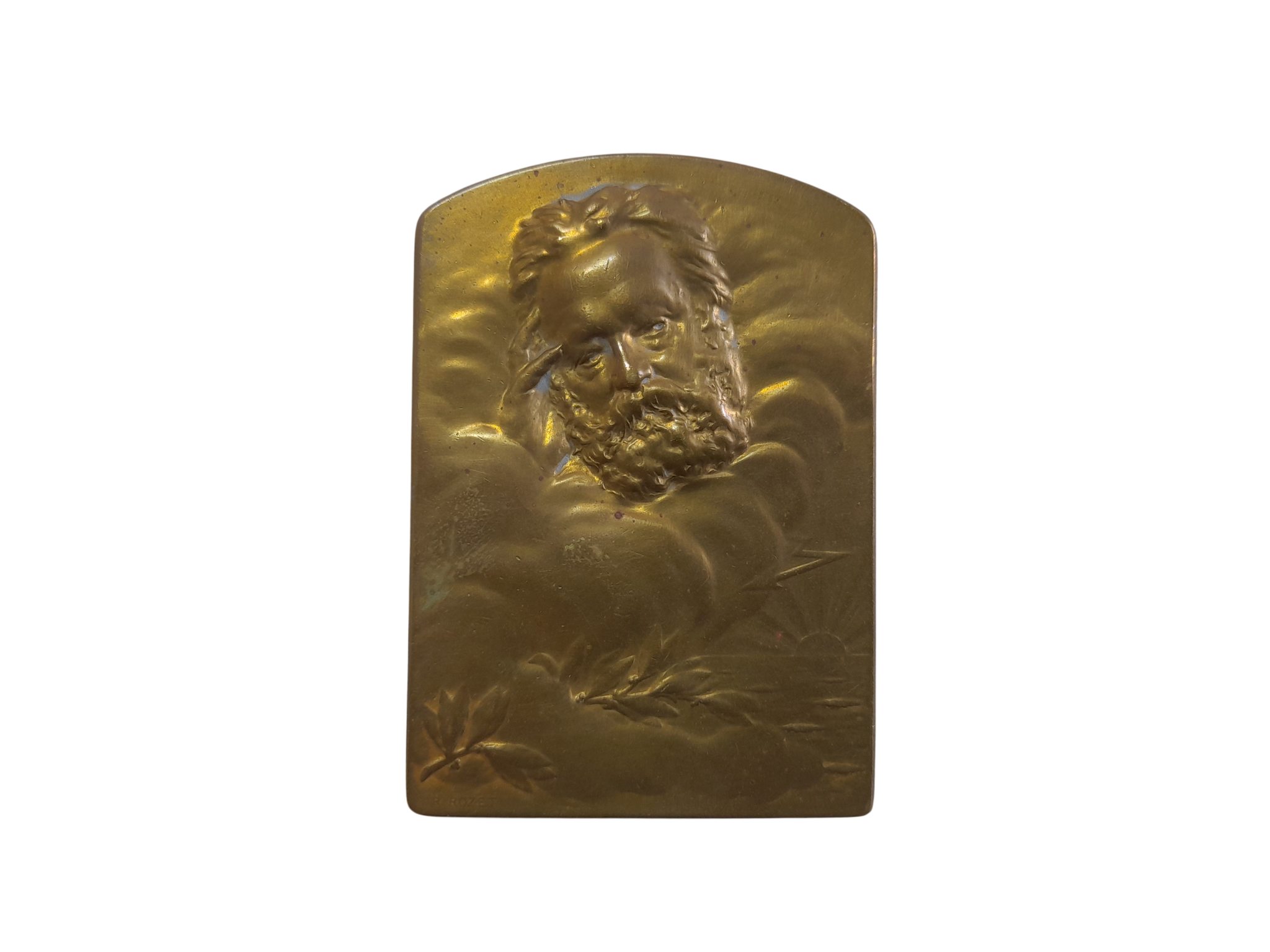 Medalla francesa de bronce Centenario del nacimiento de Victor Hugo