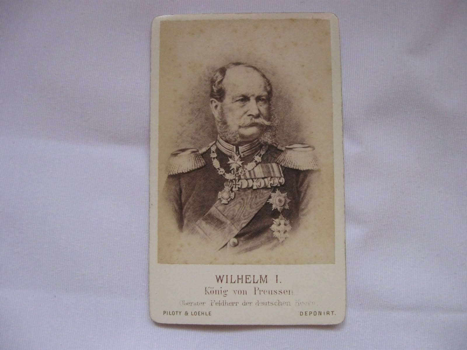 Fotografia Carte de visite de Wilhelm I Rey de Prusia