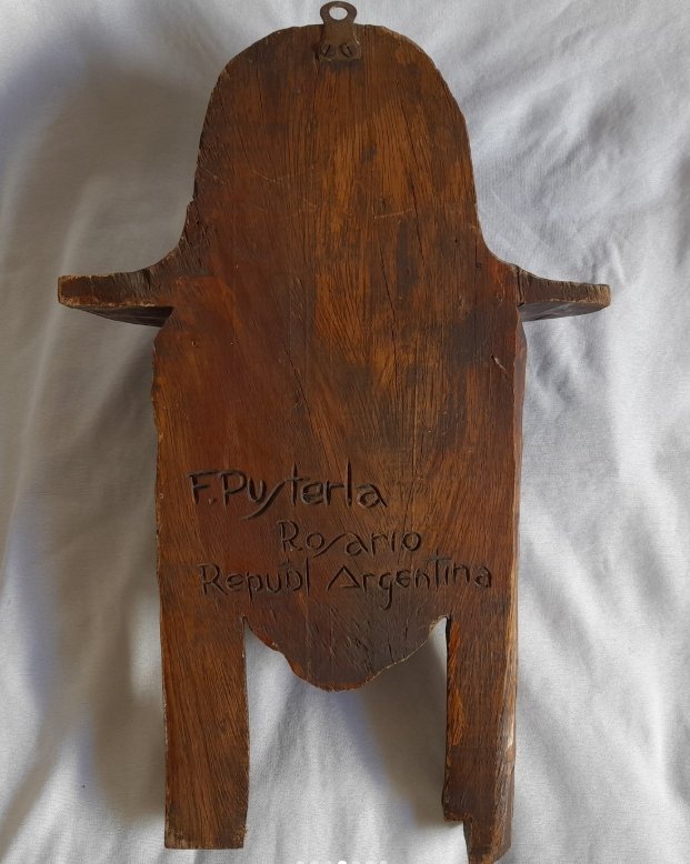 Talla en madera, F. Pusterla, Rosario. - Image 2